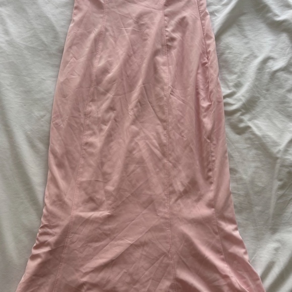 Oh Polly Petula Lace-Trim Midaxi Dress in Blush - Picture 2 of 2